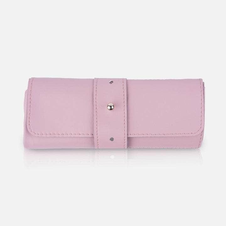 Folk Creations Watch Accessories Pink 4-Slots Watch Roll-Up Travel Case 4-slot-watch-roll-up-travel-case-pink free shipping india-cash on delivery