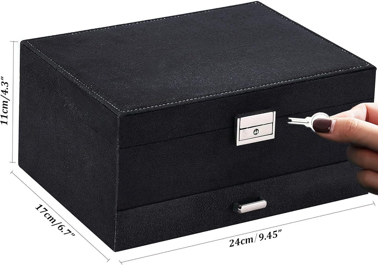 Folk Creations VelvetVault : 3-Layer Jewelry Organizer with Lock free shipping india-cash on delivery