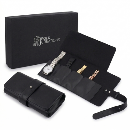 4-Slots Travel Watch Roll