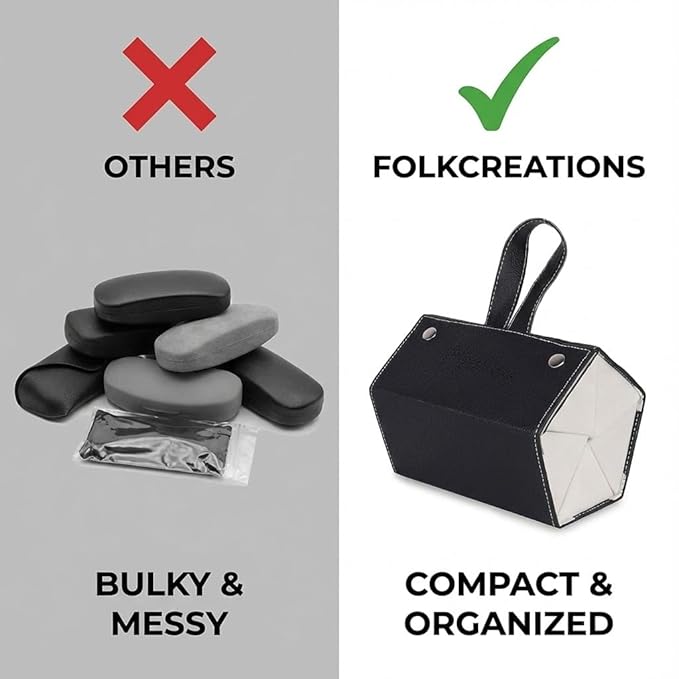 Sunglass Organizer Case with Mirror