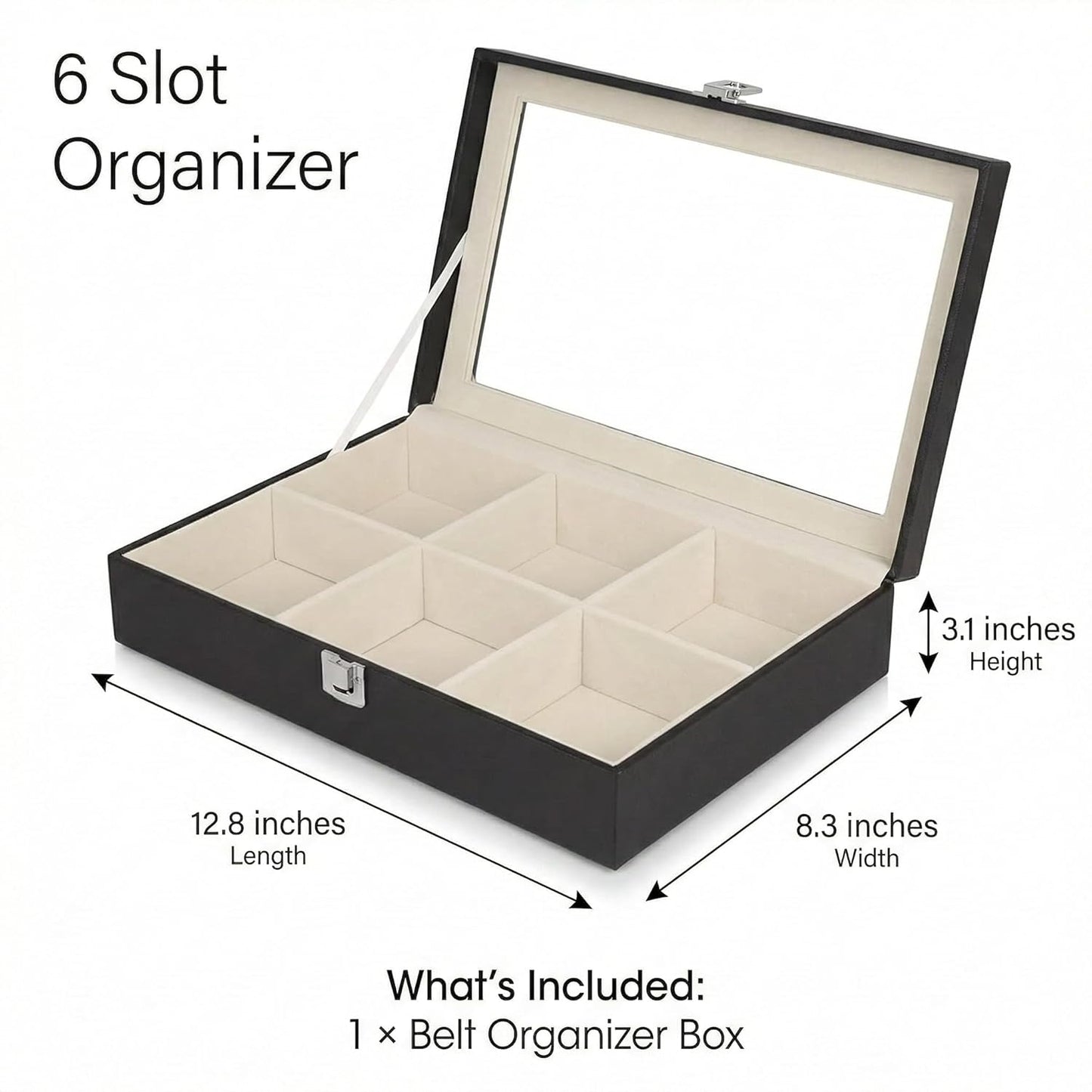 Limited Edition 6-Slot Belt Organizer Box