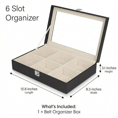 Limited Edition 6-Slot Belt Organizer Box