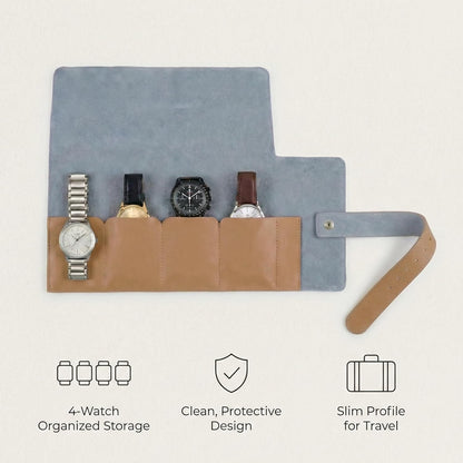 4-Slots Travel Watch Roll-Up