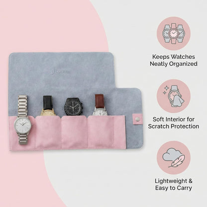 4-Slots Travel Watch Roll-Up