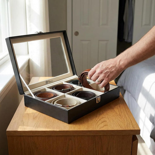Limited Edition 6-Slot Belt Organizer Box