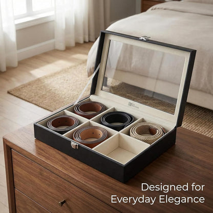 Limited Edition 6-Slot Belt Organizer Box