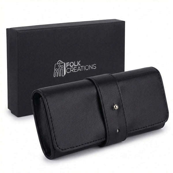 4-Slot Travel Watch Roll | Premium Watch Case for Travel | Scratch-Free Protection