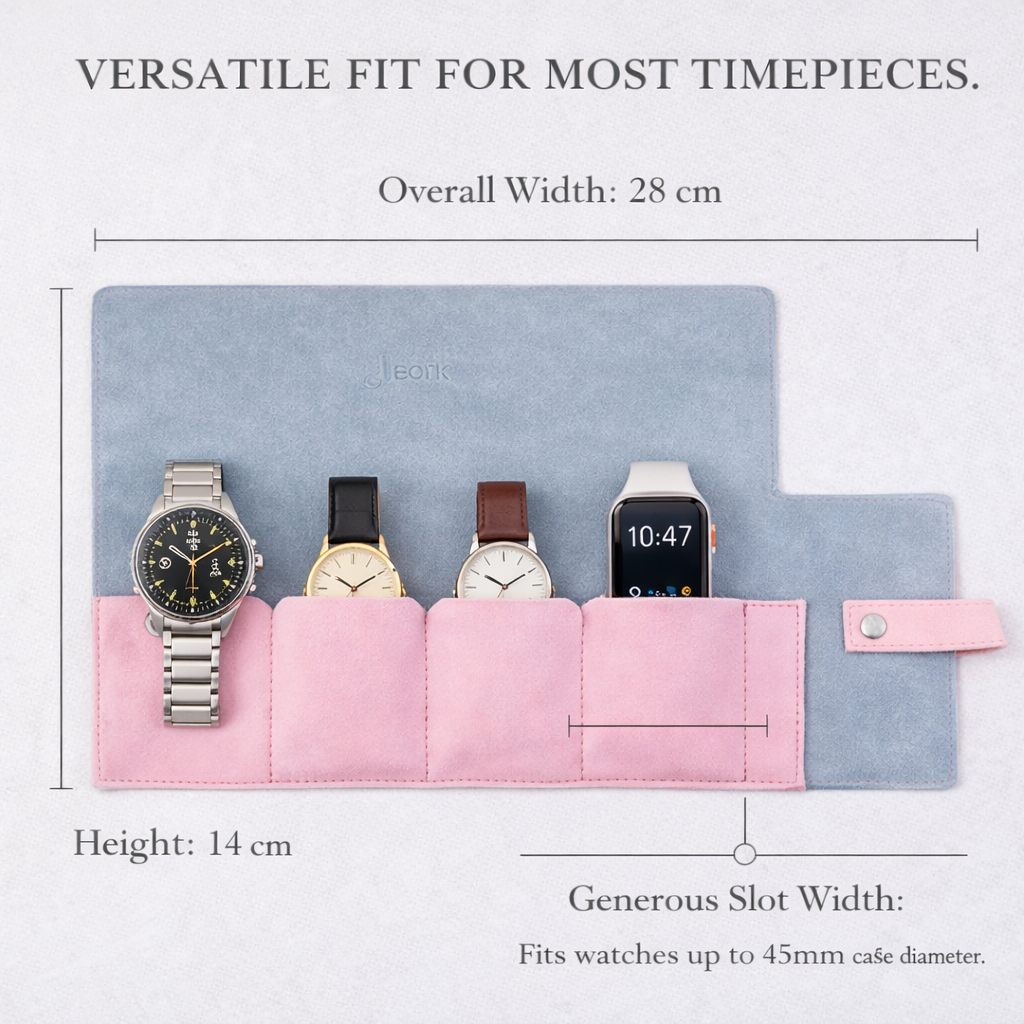 4-Slots Travel Watch Roll-Up