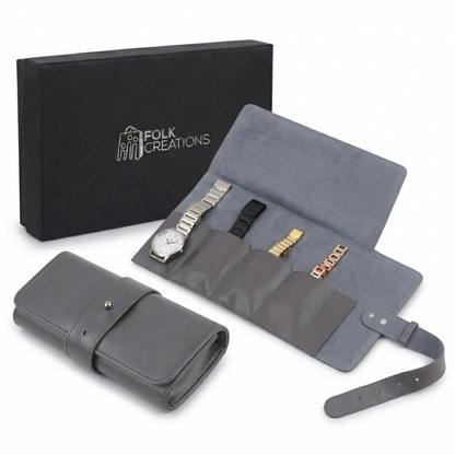 4-Slots Travel Watch Roll