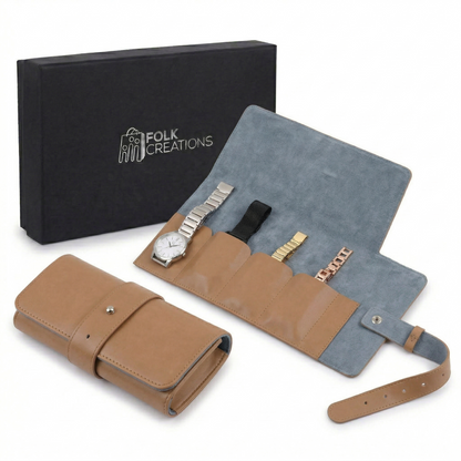 4-Slots Travel Watch Roll
