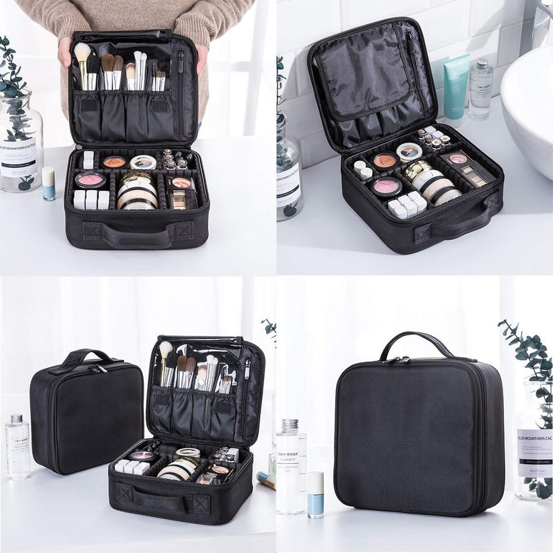 Folk Creations makeup bag Travel Makeup Organizer Bag makeup-organizer-black