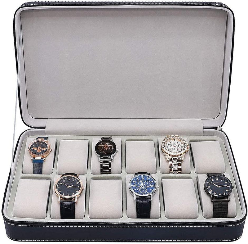 Folk Creations Watch Accessories Stylish Watch Organizer Box | Zipper Case