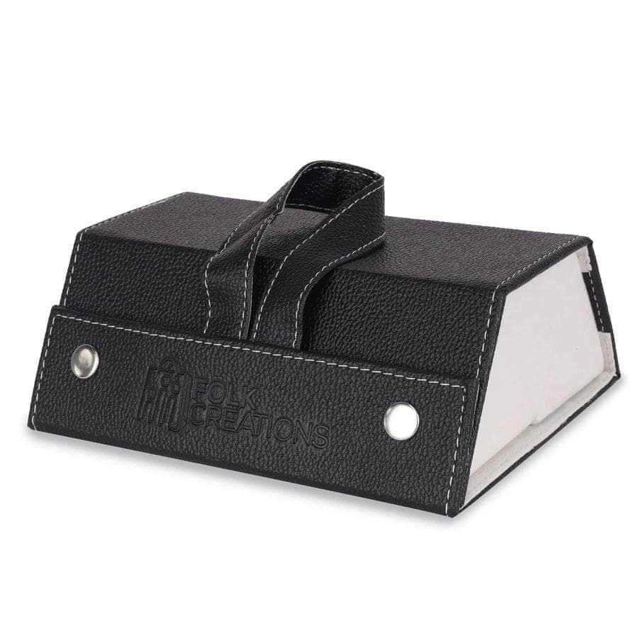 Folk Creations Sunglasses Organizer 3 Slots Luxury Sunglass Case with Mirror fold-sunglass-case-3-slots free shipping india-cash on delivery
