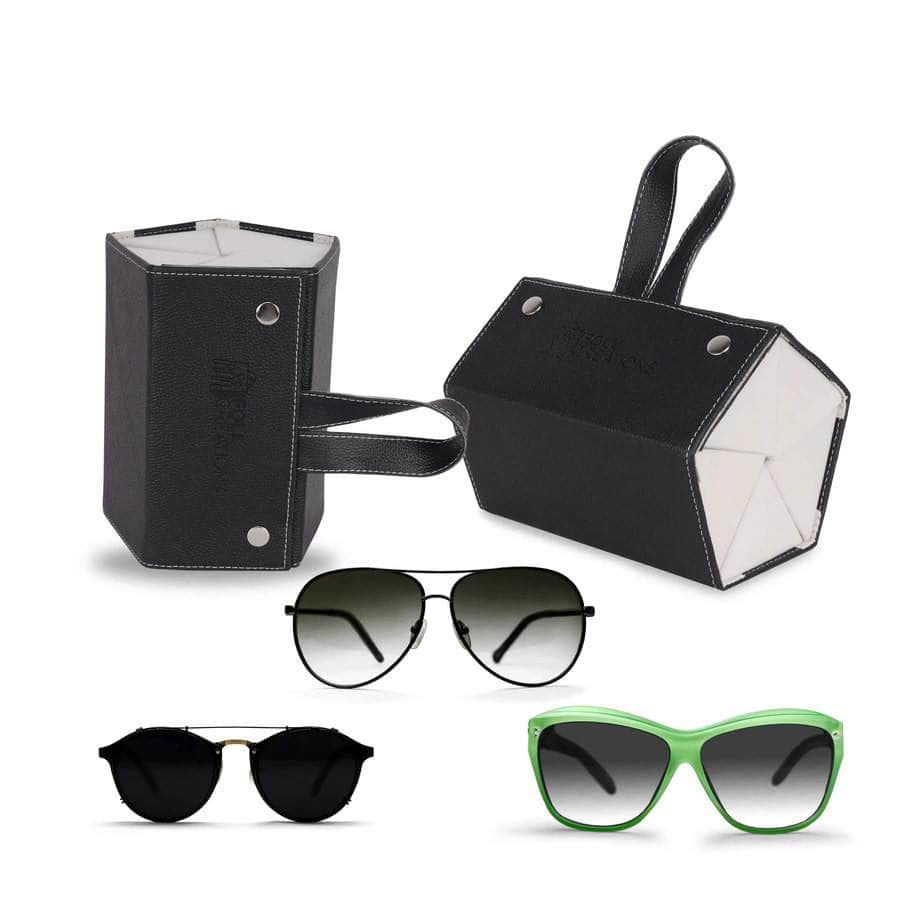 Folk Creations Sunglasses Organizer Luxury Sunglass Case with Mirror free shipping india-cash on delivery