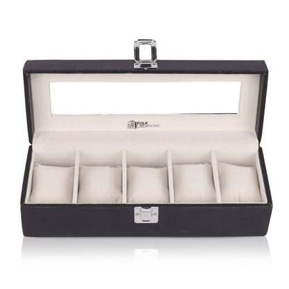 Folk Creations Watch Accessories Premium Watch Box Organizer – Luxury Storage for Watch Collections free shipping india-cash on delivery