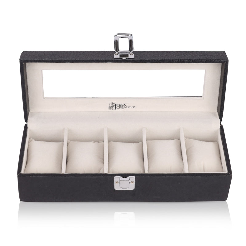 Folk Creations Watch Accessories Premium Watch Box Organizer – Luxury Storage for Watch Collections free shipping india-cash on delivery